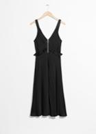 Other Stories Frill A-line Dress - Black