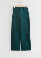 Other Stories Long Tailored Corduroy Trousers - Green