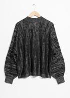 Other Stories Metallic Melange Sweater - Black
