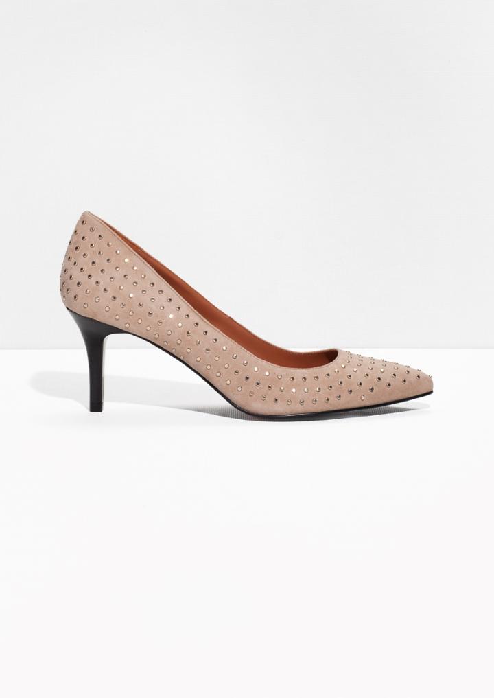 Other Stories Studded Suede Pumps