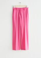 Other Stories Straight Low Waist Trousers - Pink