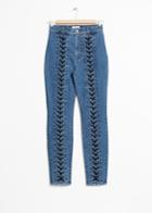Other Stories Lace-up Denim Jeans - Blue
