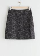 Other Stories Textured Mini Skirt - Black