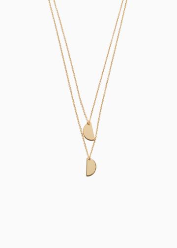 Other Stories Half Moon Necklace - Gold