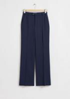 Other Stories Slim Flared Tailored Trousers - Blue