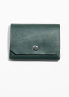 Other Stories Leather Mini Wallet - Green