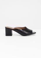 Other Stories Open Toe Heeled Mule - Black