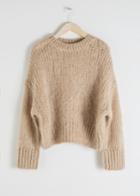 Other Stories Wool Blend Chunky Knit Sweater - Beige