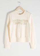 Other Stories Destination Tropiques Embroidered Pullover - White