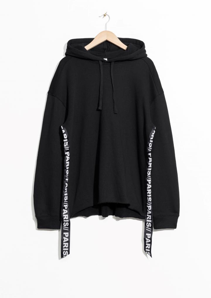 Other Stories Grosgrain Tape Hoodie
