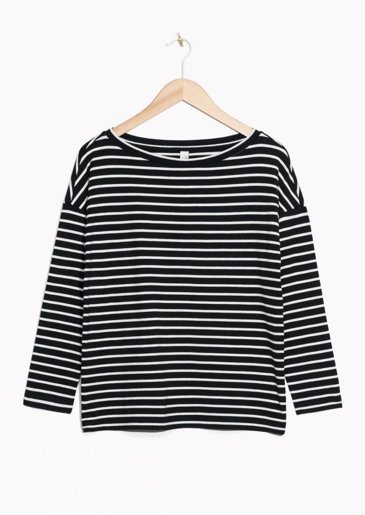 Other Stories Striped Bateau Top