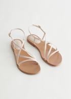 Other Stories Strappy Leather Sandals - White