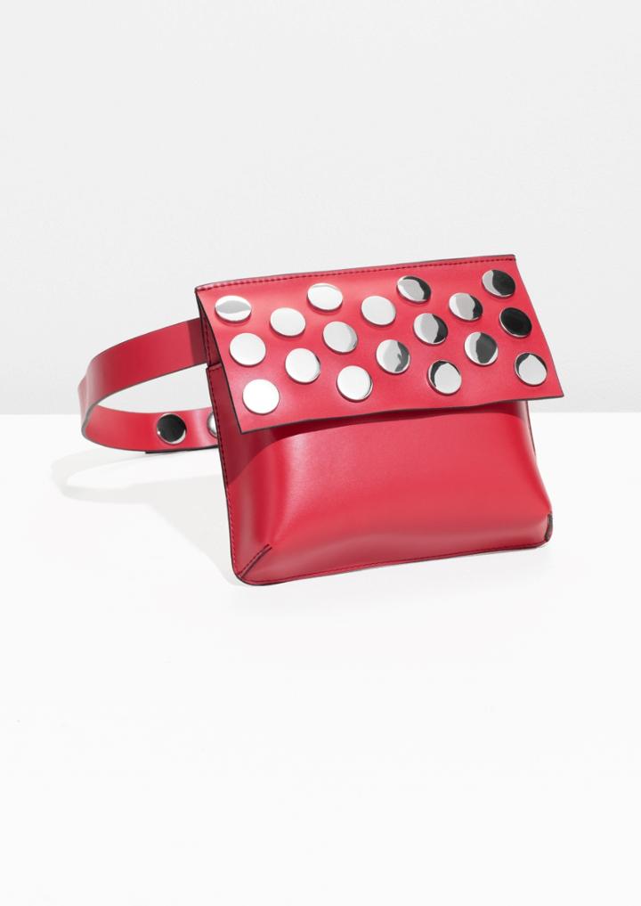 Other Stories Leather Snap Stud Beltbag