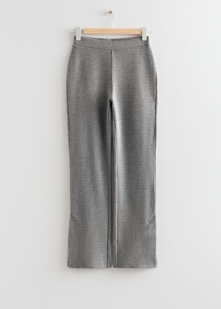 Other Stories Fitted Side Slit Trousers - Black
