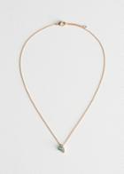 Other Stories Crystal Charm Necklace - Green