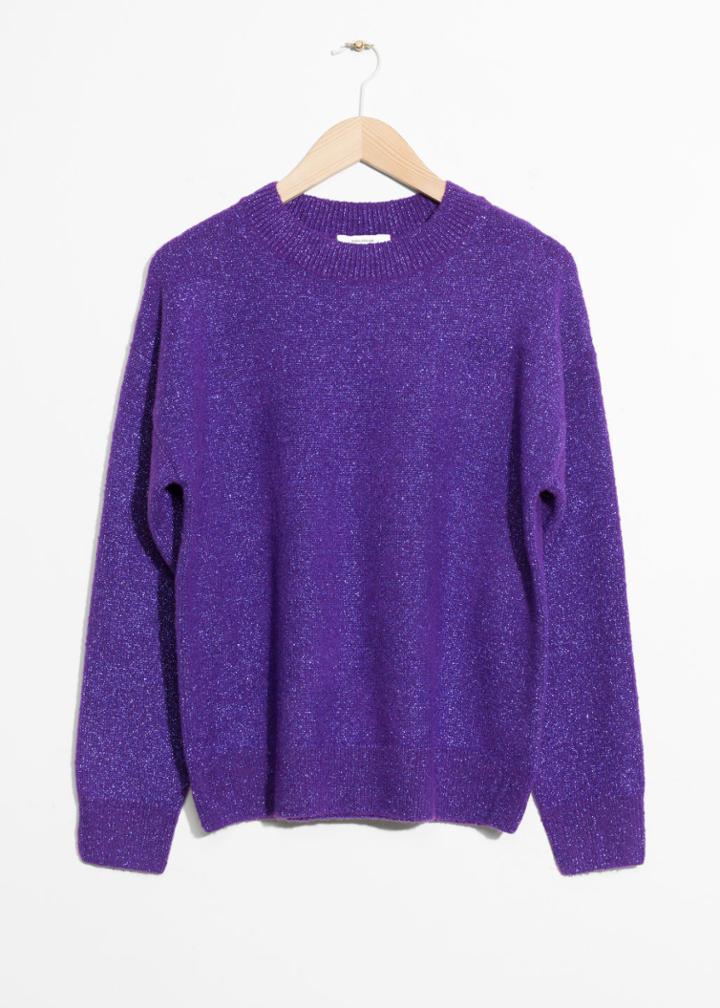 Other Stories Sparkling Sweater - Purple