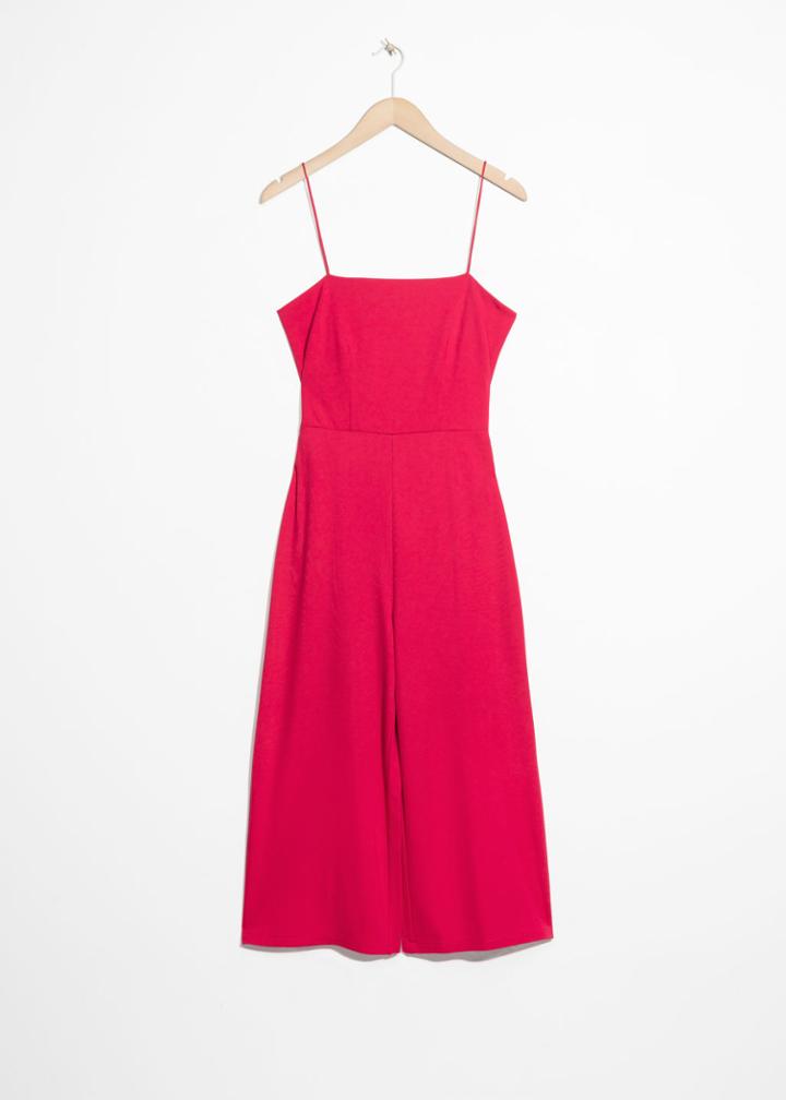 Other Stories Back Tie Jumpsuit - Red