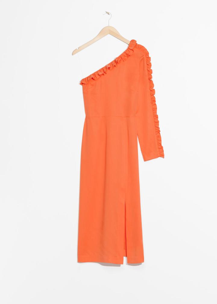 Other Stories One Shoulder Dress - Orange