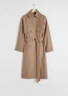 Other Stories Wool Blend Tailored Coat - Yellow