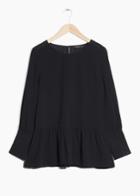 Other Stories Flared Blouse - Black