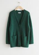 Other Stories Oversized Wool Knit Cardigan - Green