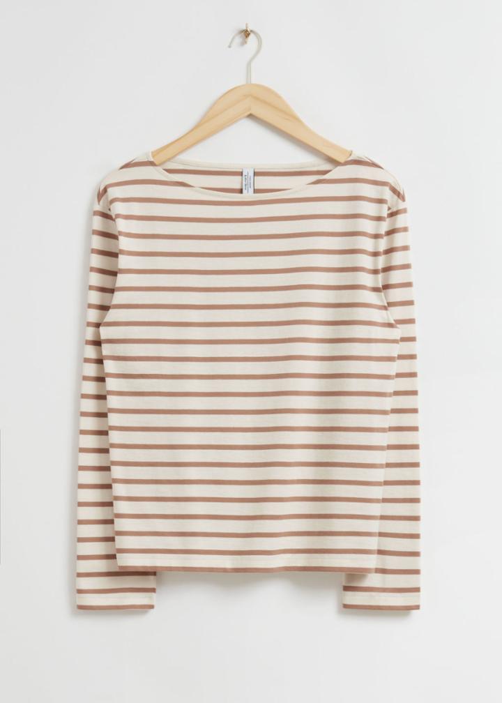 Other Stories Breton Stripe Top - Beige