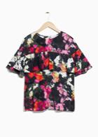 Other Stories Flounce Top - Black