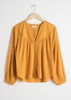 Other Stories Cotton Peasant Blouse - Yellow