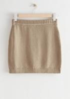 Other Stories Knitted Mini Skirt - Beige