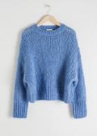 Other Stories Wool Blend Chunky Knit Sweater - Blue