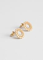 Other Stories Open Flower Studs - Gold