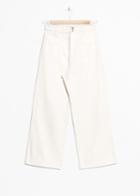 Other Stories High Waisted Twill Trousers - White