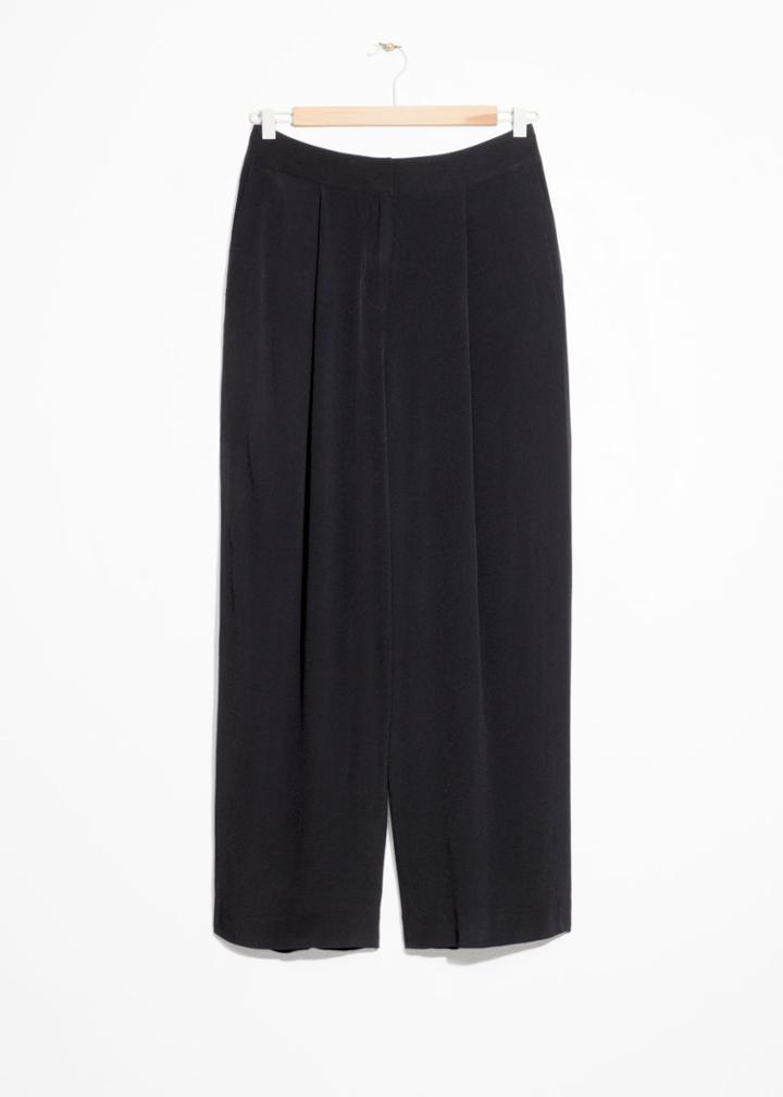 Other Stories Wide Leg Trousers - Black