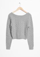 Other Stories Wool-blend Cable-knit Sweater - Grey