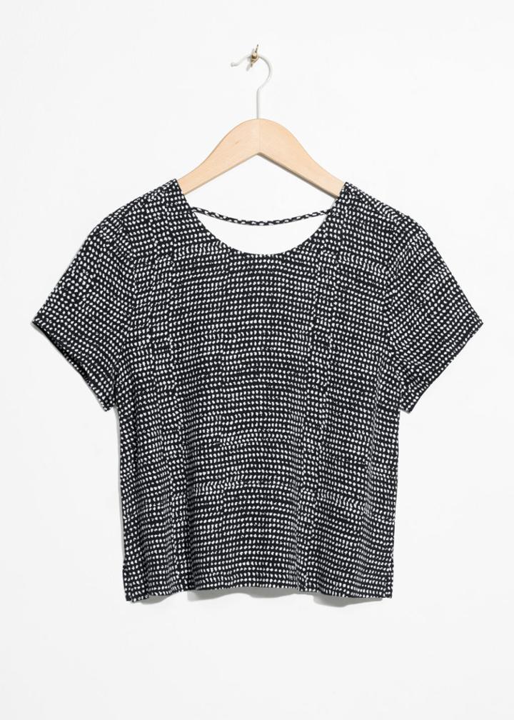 Other Stories Low Back Top - Black