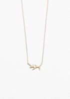 Other Stories Olive Branch Charm Necklace - Gold