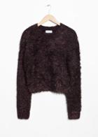 Other Stories Sparkling Fuzzy Sweater - Black