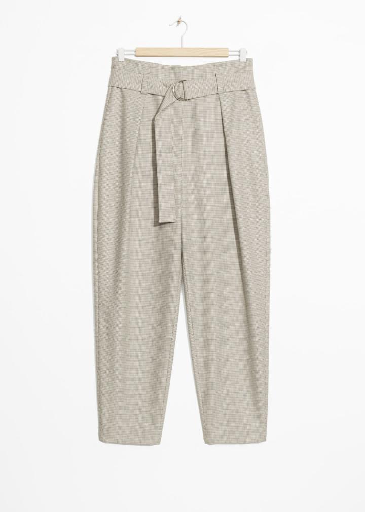 Other Stories High Waist D-ring Trousers - Grey