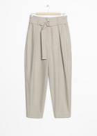Other Stories High Waist D-ring Trousers - Grey