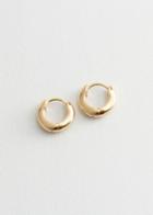 Other Stories Small Chunky Hoop Earrings - Gold