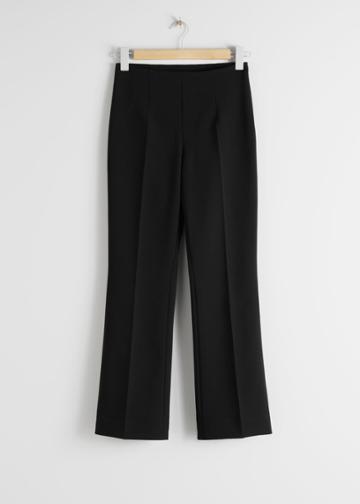 Other Stories Tailored Kick Flare Trousers - Black