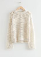 Other Stories Oversized Heavy Knit Jumper - White