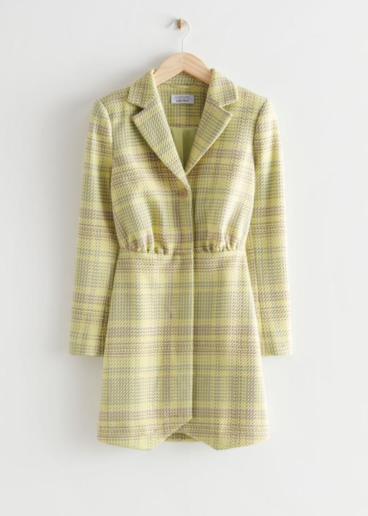 Other Stories Blazer Mini Dress - Yellow