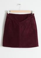 Other Stories A-line Cord Mini Skirt - Red