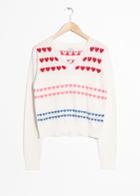 Other Stories Heart Sweater - White