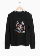 Other Stories Embroidery Mohair Sweater - Black