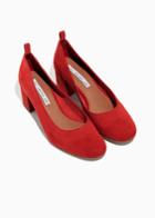 Other Stories Suede Ballet Pump - Red