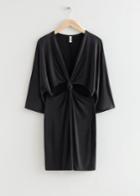 Other Stories Cut-out Knot Detail Mini Dress - Black