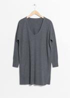 Other Stories Scooped Neck Cashmere Sweater - Grey