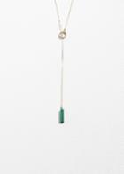 Other Stories Loop Through Stone Necklace - Green